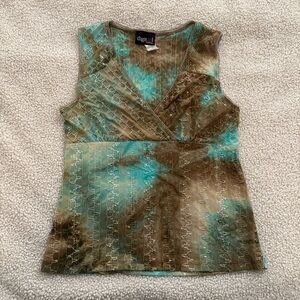 Digital clothing Green and Brown Top